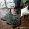 ラグラグマット約70×100cmフェイクファー[70017]【フェイクラビットファー洗える滑り止めカーペットじゅうたんあったか無地シンプル起毛シャギー秋冬リビング寝室フェイクムートンボアファーミッドセンチュリーシャビーシック北欧】