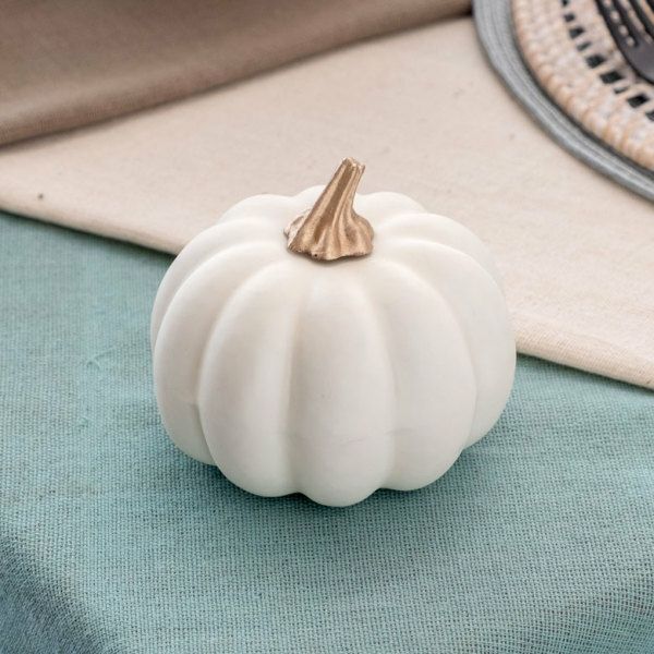 パンプキン オブジェ ホワイト Sサイズ 2個入り [90161