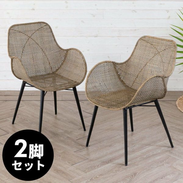 定価58,000円 言うまでもなし IDEEラタンチェア2脚