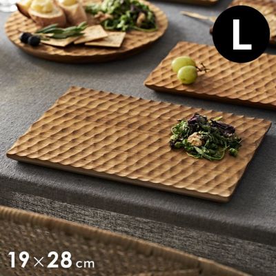 カッティングボード プレート 木製 チーク ウッド 約 Ｗ 19 × Ｄ 28 × Ｈ 1.5 お皿 TEAK WOOD カフェ トレイ トレー 食器 皿 名栗加工 天然木 チーク材 木 ウッド ランチプレート カフェプレート おしゃれ 可愛い 
