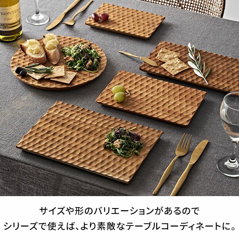 カッティングボードプレート木製チークウッド約Ｗ19×Ｄ28×Ｈ1.5お皿TEAKWOODカフェトレイトレー食器皿名栗加工天然木チーク材木ウッドランチプレートカフェプレートおしゃれ可愛いかわいい北欧カフェ風男前インテリア西海岸[13874]