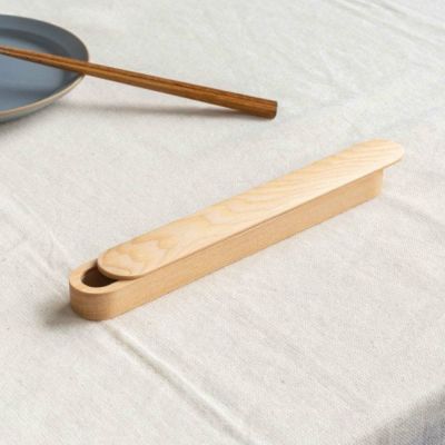 箸箱 はしケース 木製 ナチュラル スライド式 21cm [90213]【 天然木 栂 ヘムロック スリム型 １膳 シンプル 男女兼用 ユニセックス プレゼント ギフト 携帯用 お弁当グッズ】