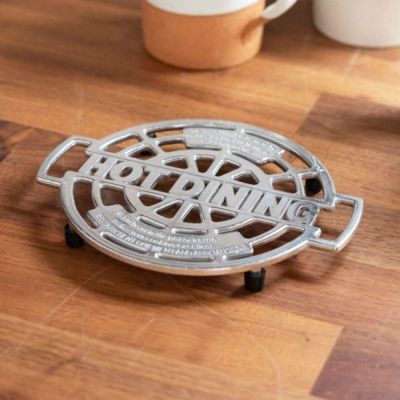 鍋しき トリベット アルミ 鍋敷 シルバー サークル 丸 直径18cm [90192]【 アルミトリベット なべしき 金属製 アルミ製 おしゃれ レトロ アメリカン ビンテージ 銀 ダルトン DULTON】