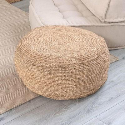 フロアクッション ラフィア 約 W 70 × H 32 クッション 座布団  [13881]【 円型 丸形 ラウンド 丸 円クッション ラウンドクッション 座椅子 座イス おしゃれ 天然素材 ナチュラル シンプル 南国 西海岸 ハワイアン 