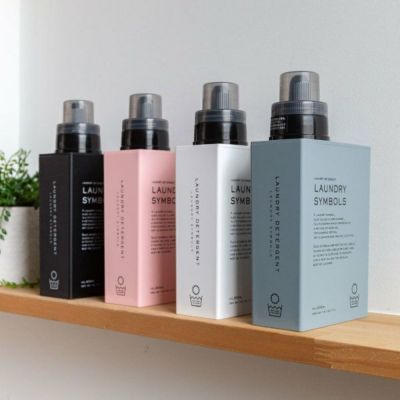 ディスペンサー ランドリーボトル 600ml 詰め替え用 四角  [90070]【 ブラック グリーン ピンク ホワイト ランドリー 液体洗剤詰め替え メモリ付き 】