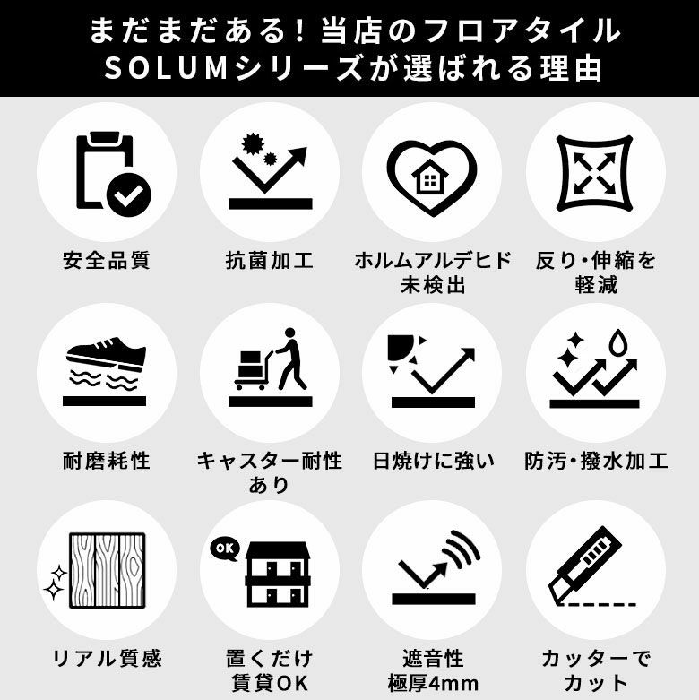 置くだけ簡単施工のモダンなストーン調フロアーシートでDIY SOLUM 約2畳 