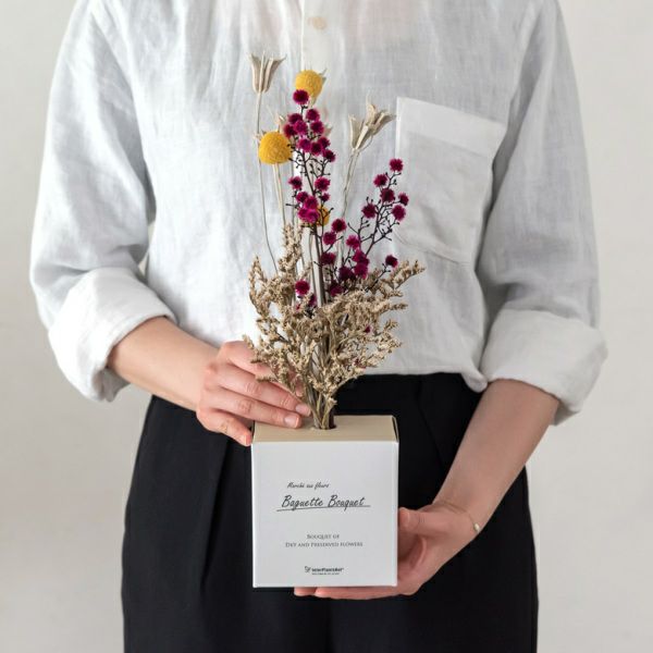 ドライフラワー プリザーブドフラワー ブーケ 長さ約47cm ボックス付き