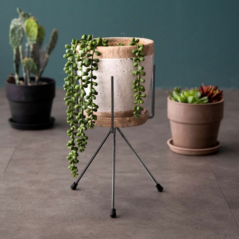 プランタースタンド スタンド アイアン スチール 直径17.5cm 高さ25cm