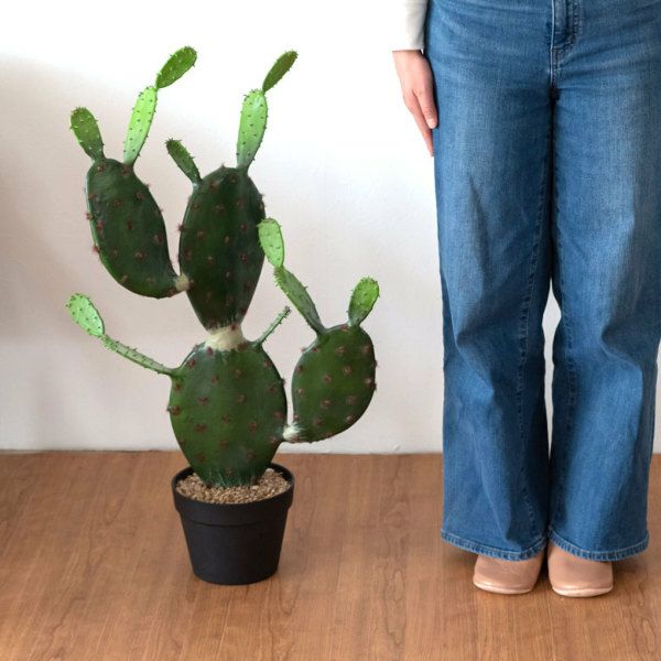 フェイクグリーン 造花 サボテン 鉢植え 6号鉢 高さ72cm