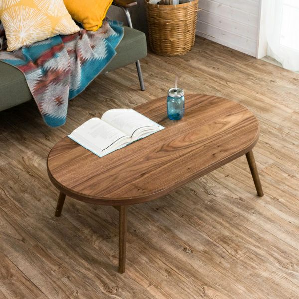 天然木製】 こたつ テーブル 楕円形 幅100x60cm 高さ36cm(91008