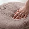 チェアパッド座布団円形約直径35cm厚さ10cmフェイクラビットファー[70112]【丸形丸型洗える丸洗い滑り止めあったか無地シンプル起毛秋冬シートクッションフェイクムートンボアファー北欧在宅勤務在宅ワーク西海岸】