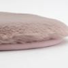 チェアパッド座布団円形約直径35cm厚さ10cmフェイクラビットファー[70112]【丸形丸型洗える丸洗い滑り止めあったか無地シンプル起毛秋冬シートクッションフェイクムートンボアファー北欧在宅勤務在宅ワーク西海岸】