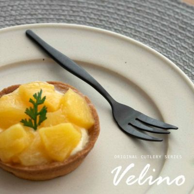 【メール便対応】ケーキフォーク フォーク マット ブラック つや消し [66987]【 Velino ヴェリーノ 結婚祝 食洗機対応 ギフト フォーク 小さめ カトラリー 黒 ステンレス シリーズ キッチン プレゼント ブラックカト