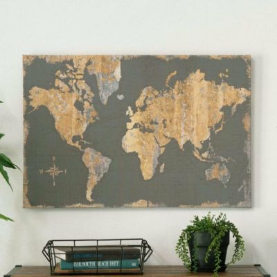 複数購入割引⭕️ アンティーク地図マップフレーム付きウォールアート
