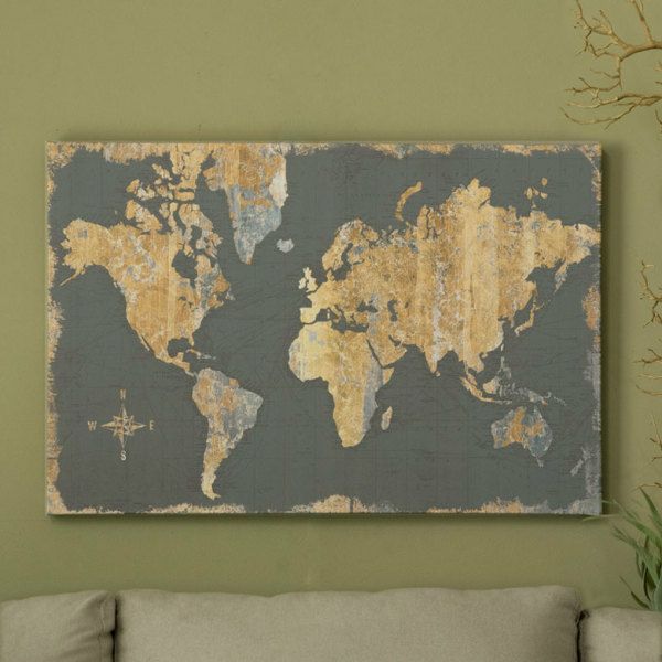 世界地図 world map ポスター ボード パネル フレーム 75x50cm 地図