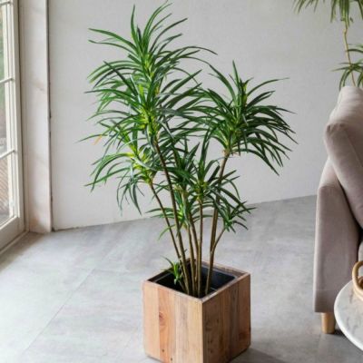 フェイクグリーン ユッカ 高さ 90cm 鉢付き 観葉植物 グリーン [99091]【 アーティフィシャルプランツ フェイクプランツ ポット付き ボタニカル インテリア おしゃれ ナチュラル リビング 寝室 玄関 カフェ 店舗 リ