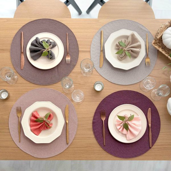 ランチョンマット ラウンド 1枚 プレース プレイス マット W 38cm D