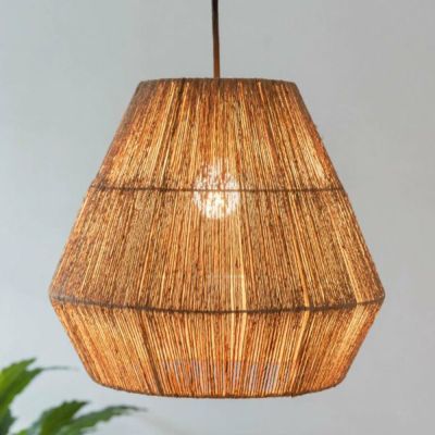 ペンダントライト ランプシェード ジュート 麻 1灯 口金E26 60W LED対応 約 径 40cm 高さ 36cm [51276]【 天井照明 インテリア 照明 ランプ シェード ライト ペンダント照明 照明器具 吊り下げ 和モダン おしゃれ リ
