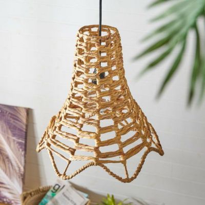 ペンダントライト ランプシェード ウォーターヒヤシンス 1灯 口金E26 60W LED対応 約 径 42cm 高さ 42cm [51277]【 天井照明 インテリア 照明 ランプ シェード ライト ペンダント照明 照明器具 吊り下げ 和モダン お
