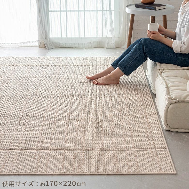 ラグ ラグマット ダイニング タフト 220×250cm 国産 防ダニ