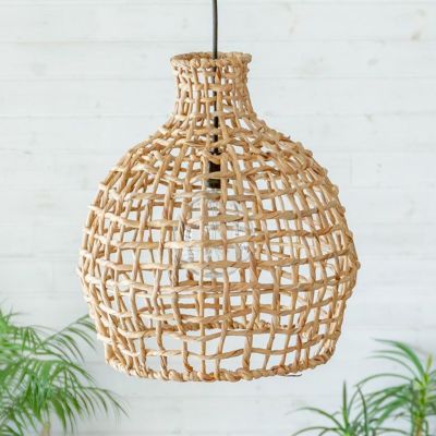 ペンダントランプ ランプシェード ペンダントライト 照明 ウォーターヒヤシンス 1灯 口金E26 60W LED対応 約 径 42cm H 45cm  [51287]【 天井照明 インテリア ライト ペンダント 照明 照明器具 吊り下げ リビング お