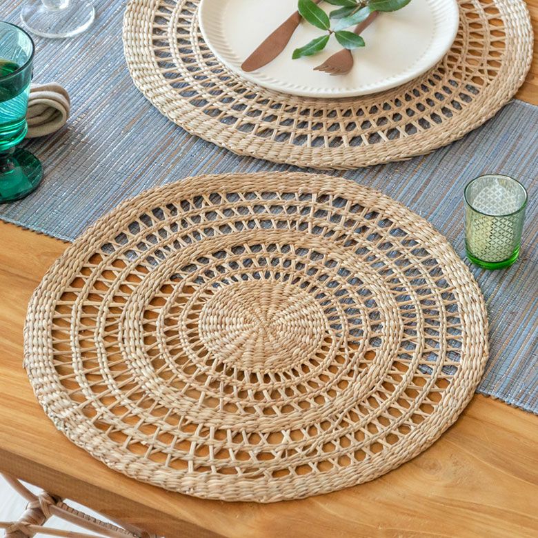 【美品】ラタン編みランチョンマットセット 楽天市場】【最大500円クーポン】 ラタン編み アジアン ランチョン