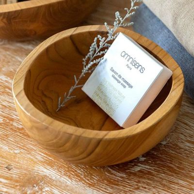 トレイ チークウッド 木製 ウッド ボウル Sサイズ ハンドメイド  [11587]【 天然素材 収納 小物入れ トレー ナチュラル オブジェ ディスプレイ 無垢材 モダン 見せる収納 かわいい おしゃれ 北欧  リゾート アジアン