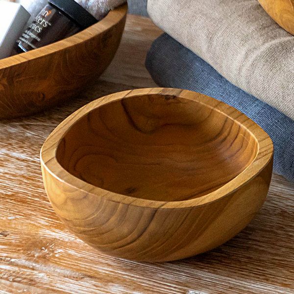 トレイ チークウッド 木製 ウッド ボウル Sサイズ ハンドメイド