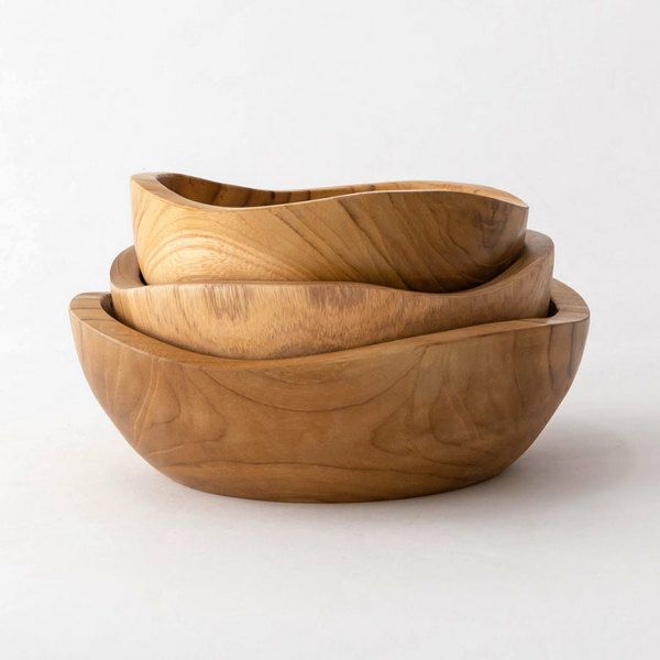 トレイ チークウッド 木製 ウッド ボウル Sサイズ ハンドメイド