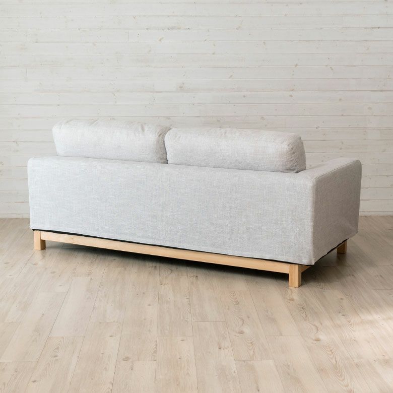 ソファ 2人掛け 木製 ファブリック カバーリング W 181 × D 90 cm