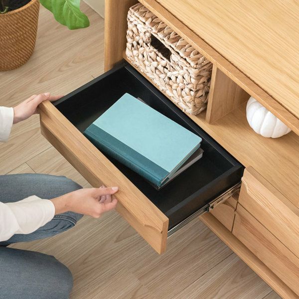 木製チェスト 引き出し9個の大型収納 チェスト 木製 引き出し 4
