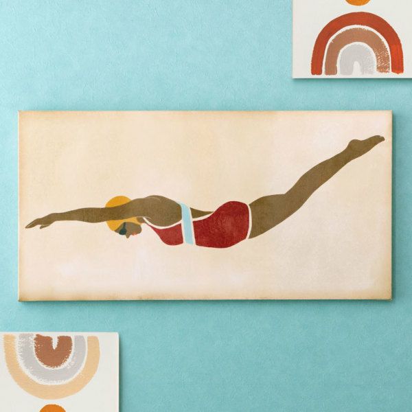 絵画「椰子」 吊り下げワイヤー&金具付き 絵画「椰子」 吊り下げ