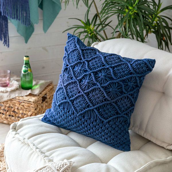 クロシェベッドソファカバー クロシェ編みマルチカバー | アフタヌーン