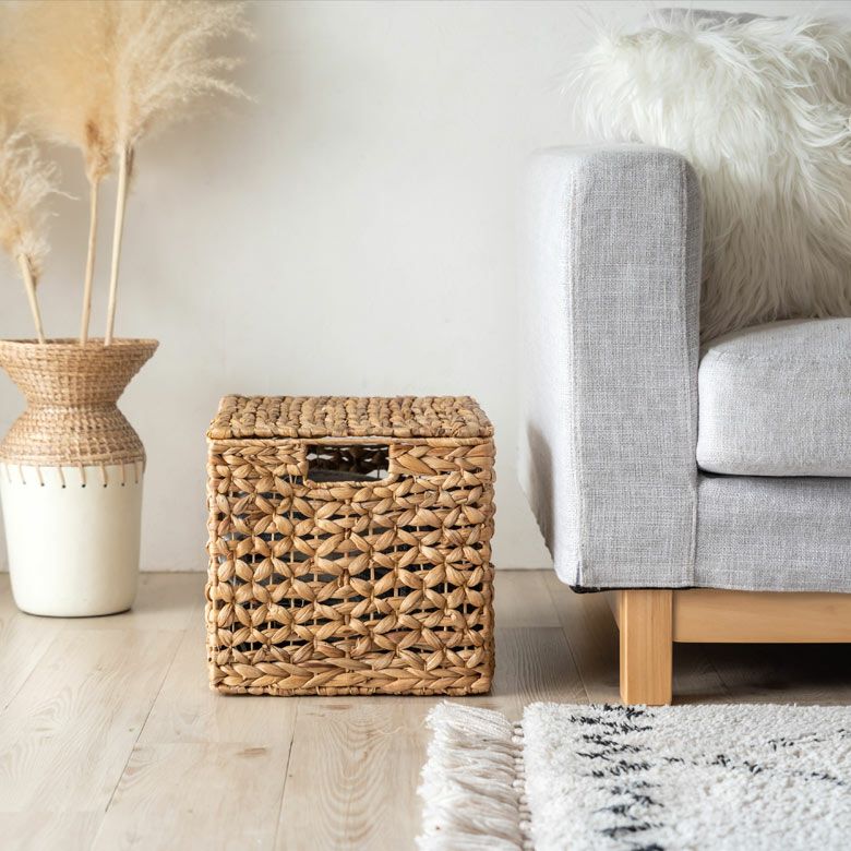 かご収納 ナチュラル フタ付き収納 おもちゃ箱 トイレ 大きい ラタン