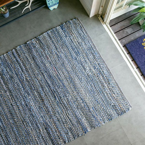 訳あり】ラグ マット ラグマット インド デニム 約130×190cm 訳あり】ラグ マット ラグマット インド デニム 約130×190cm
