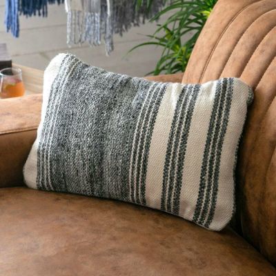 クッションカバー キリム柄 30×50cm ボーダー柄 インド [34479]【 長方形 横長 クッション用カバー ピロー 背あて 背当て ソファ ベッド アウトドア 車内 おしゃれ かっこいい サーフ アメリカン ミッドセンチュリ