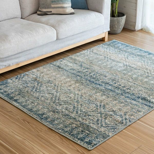 ラグ ラグマット 約 133×190cm エジプト製 ペルシャ 絨毯風 幾何学模様