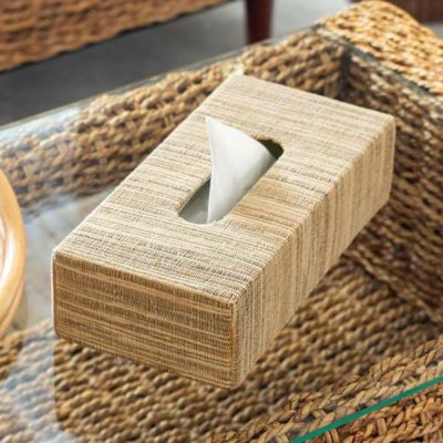 ティッシュケース ティッシュボックス ウォーターヒヤシンス ヒヤシンス 天然素材 約 W 26 × D 12.5 × H 7 cm ティッシュカバー ティッシュケースカバー ティッシュ 収納 インテリア 収納ケース エスニック おしゃ