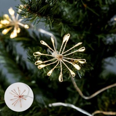 LEDライト クリスマス 電飾 LED ガーランド 190cm コッパー シルバー  [90438]【 イルミネーション ライト 電池式 直径 6cm 8ピース おしゃれ シンプル かわいい クリスマスデコレーション 間接照明 オブジェ インテ
