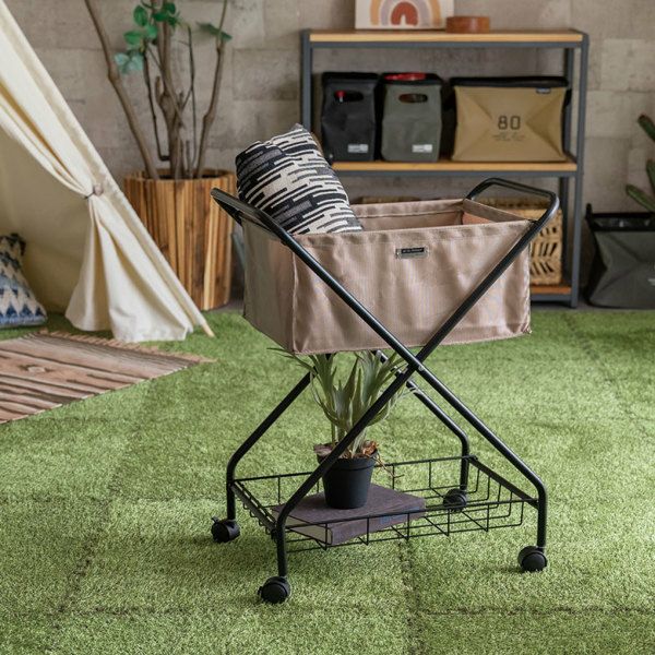 ワゴン バスケット W 52.5cm D 35cm H 66cm スチール