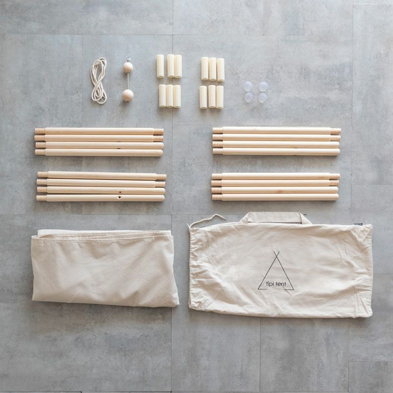 ティピー テント 布 木 子供用 幅120cm 高さ150cm 室内用 [91545