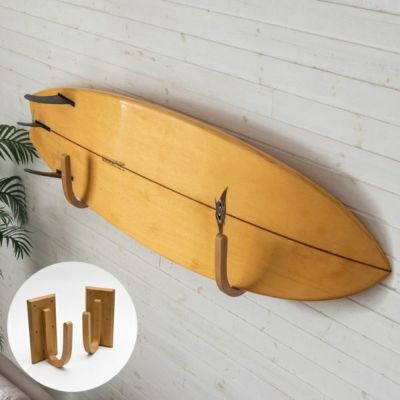 ボードラック サーフボード 壁掛収納 壁掛け収納 壁掛け W 15 cm D 18 cm H 30 cm 天然木 木 ウッド ショートボード  [91549]【 サーフィン ボードフック シンプル ディスプレーラック ディスプレイラック フック ラ