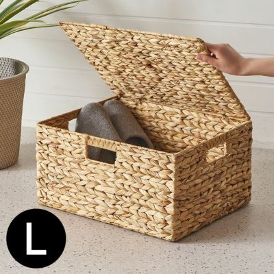 かご バスケット 蓋付き M L 2個セット 収納バスケット 収納ボックス