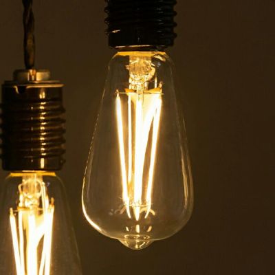 LED電球 レトロランプ E26 直径6.4cm 電球色 240ルーメン  [91528]【 LED 電球 クリア フィラメント 裸電球 エジソン電球 エジソン球 照明 ペンダントランプ ペンダントライト 省エネ エコ 長寿命 約10年 おしゃれ 