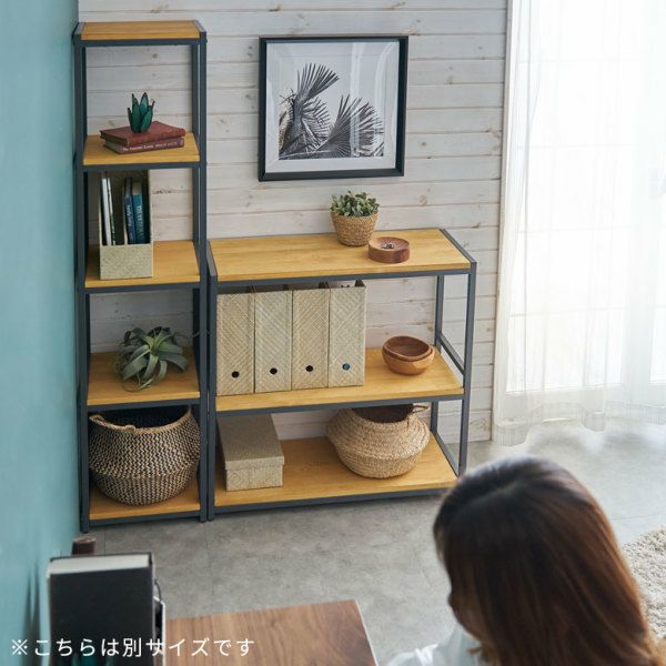 楽天市場】シェルフ 3段 完成品 送料無料 無垢材 オープン