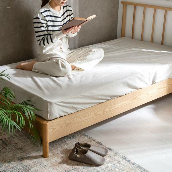 ベッド シングルベッド 寝具 W 110cm D 203cm ヘッドボード付き