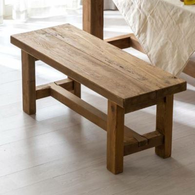 ダイニングベンチ ベンチ ウッドベンチ 古材 ウッド パイン材 約 W 110 × D 40 × H 45 cm 椅子 チェア いす イス 長椅子 玄関スツール サステナブル 2人掛け 二人掛け 2P おしゃれ ナチュラル シンプル 北欧 家具 