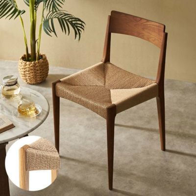 チェア ダイニングチェア 単品 リビングチェア 天然木 ペーパーコード ブラウン ナチュラル 座面高 45cm シンプル 家具 インテリア キッチン ダイニング 食卓 椅子 食卓椅子 1人掛け 1P 1人用 チェアー ダイニングチ