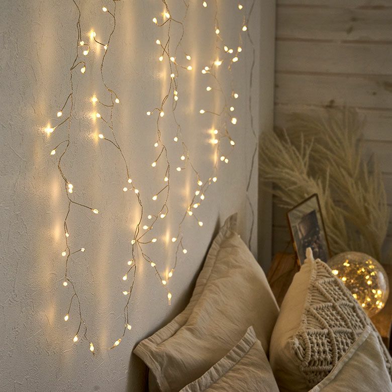 LEDライト クリスマス 電飾 LED ライン 120cm 6列 シルバー コッパー  