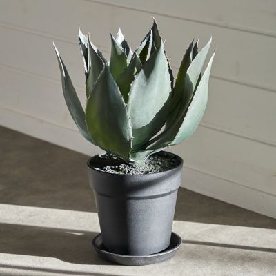 フェイクグリーン アガベ 約 W 25cm D 25cm H 32cm 観葉植物 グリーン 高さ32cm リュウゼツラン フェイクプランツ ポット付き 造花 アートグリーン ディスプレイ おしゃれ ボタニカル リビング インテリア カフェ 店